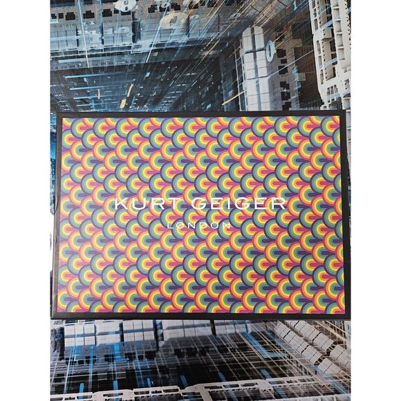 KURT GEIGER London Orson Quilted Leather Slingback Sandals Black/White Size 7.5 - Picture 11 of 11